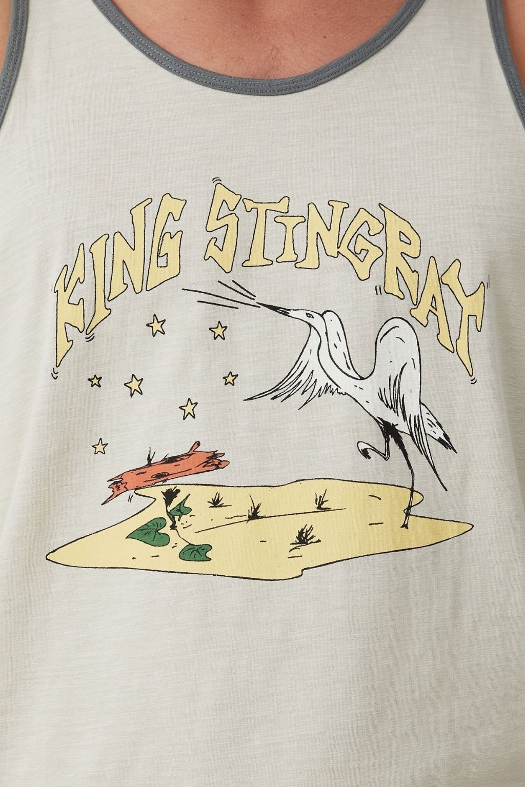 RINGER TANK IVORY BIRD