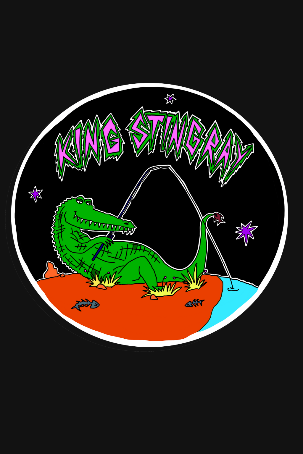 KING STINGRAY STICKER SET 4-PACK