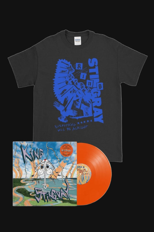 BUNDLE (1-Year Anniversary Vinyl + Everything Will Be Alright T-Shirt - Black/Blue)