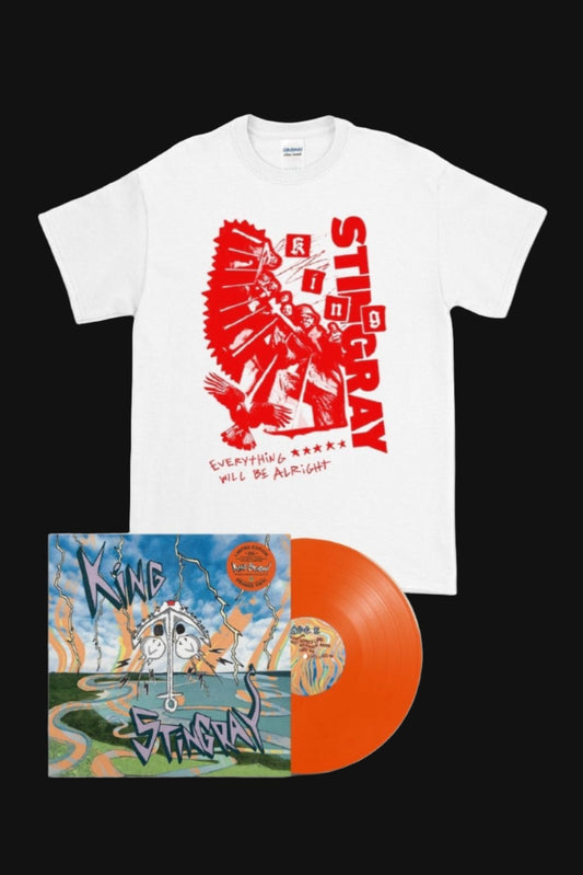 BUNDLE (1-Year Anniversary Vinyl + Everything Will Be Alright T-Shirt - White/Red)